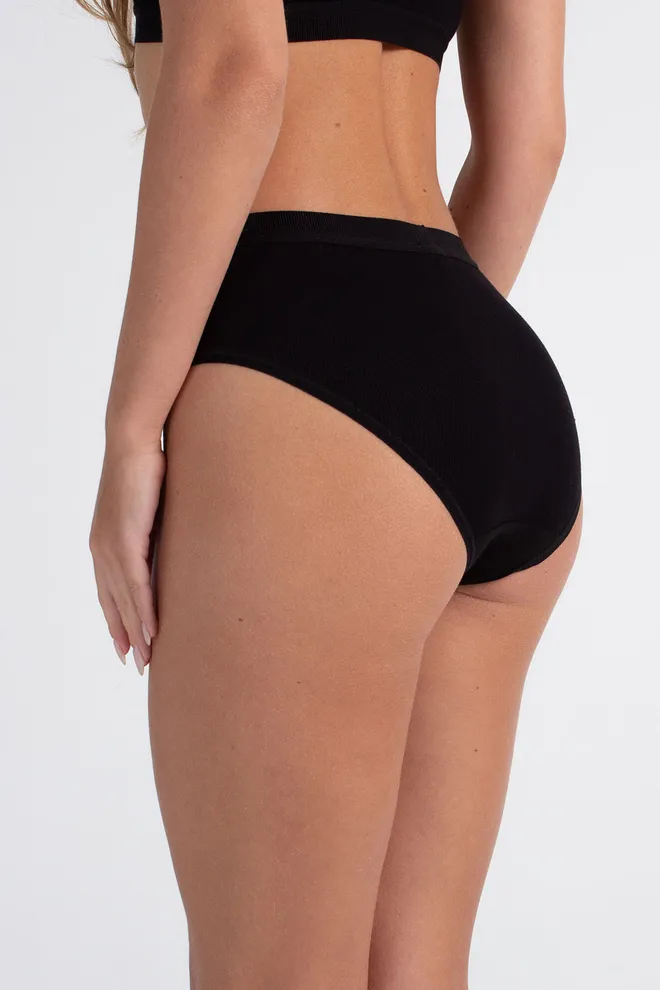 Трусики сліпи в рубчик URBAN RIB 2319/60 Giulia (black), чорний