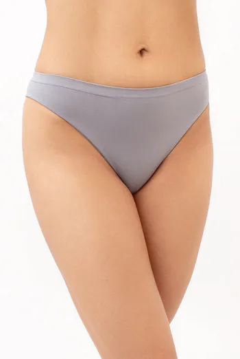 Женские бесшовные трусики бразилиана BRASILIAN BRIEFS COLOR Giulia (griffin), серый