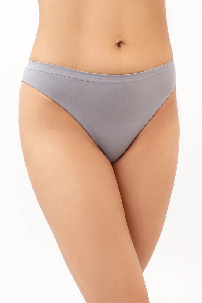 Жіночі безшовні трусики бразиліана BRASILIAN BRIEFS COLOR Giulia (griffin), сірий