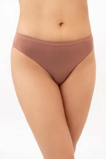 Жіночі безшовні трусики бразиліана BRASILIAN BRIEFS COLOR Giulia (mokko), коричневий