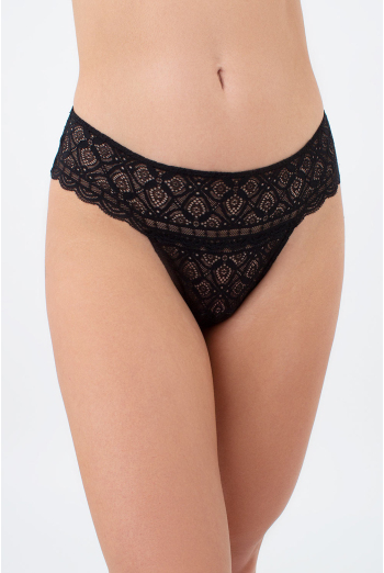Женские кружевные трусики бразилиана KEILY 2225/31 Giulia (black), черный