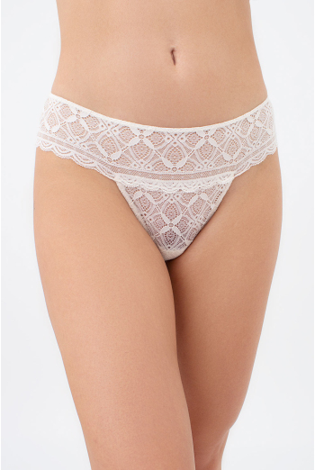 Женские кружевные трусики бразилиана KEILY 2225/31 Giulia (cream pink), белый