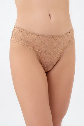 Женские кружевные трусики бразилиана KEILY 2225/31 Giulia (macchiato), бежевый