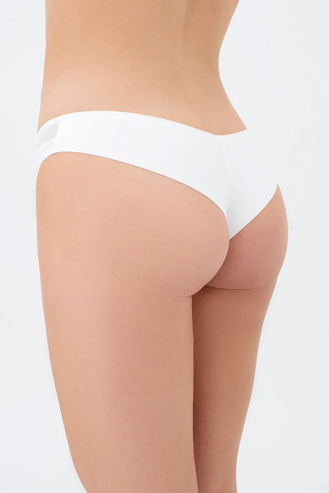 Жіночі трусики бразиліана з мікрофібри L5126BR-M Giulia (білий)