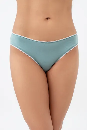 Жіночі трусики з бавовни сліпи BASIC 2301/60 Giulia (mint), зелений