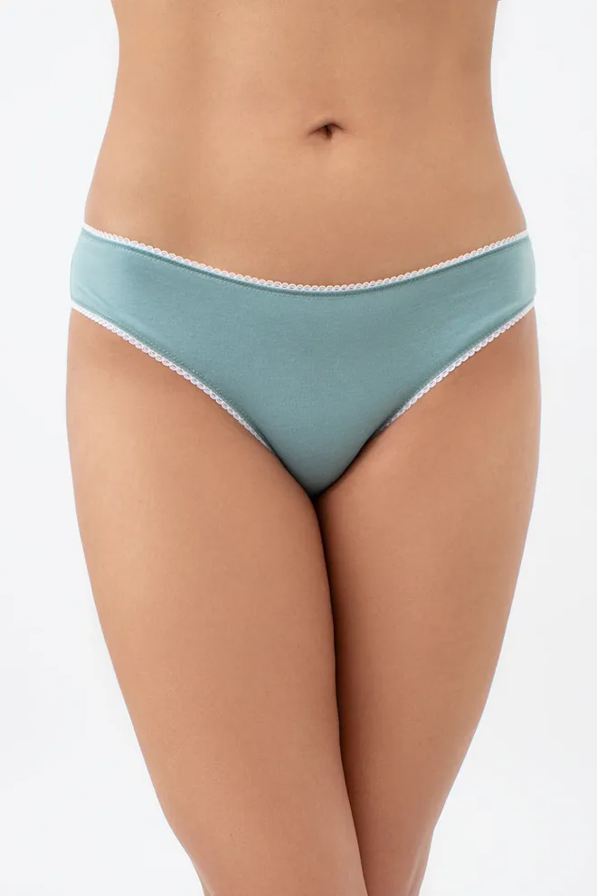 Жіночі трусики з бавовни сліпи BASIC 2301/60 Giulia (mint), зелений