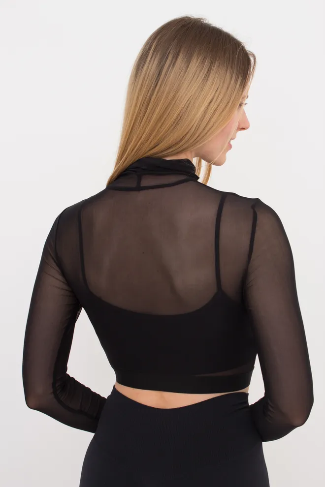 Кроп-топ в сеточку Tatoo 4103/07 (black), черный