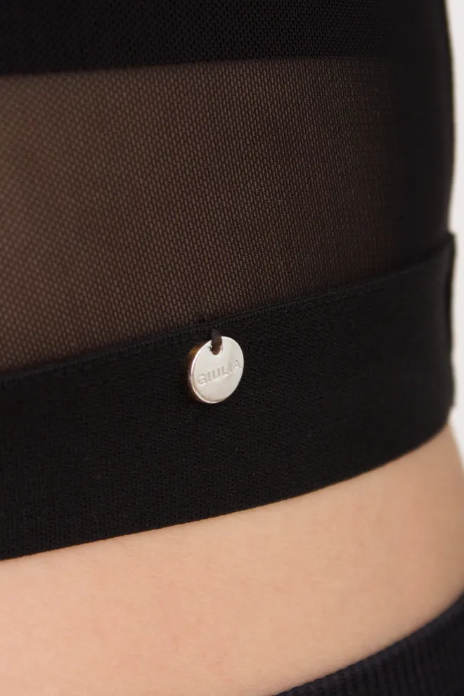 Кроп-топ в сеточку Tatoo 4103/07 (black), черный