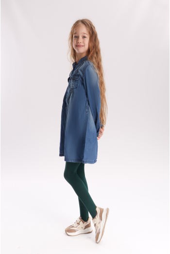 Дитячі однотонні колготки з мікрофібри Betty 80 den Giulia (botella)