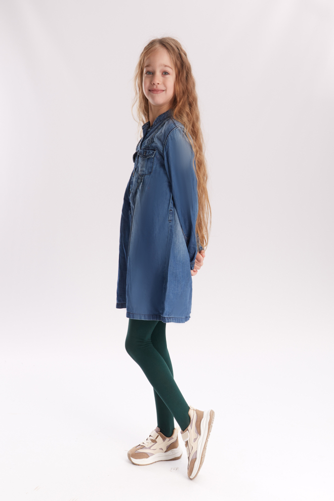Дитячі однотонні колготки з мікрофібри Betty 80 den Giulia (botella)
