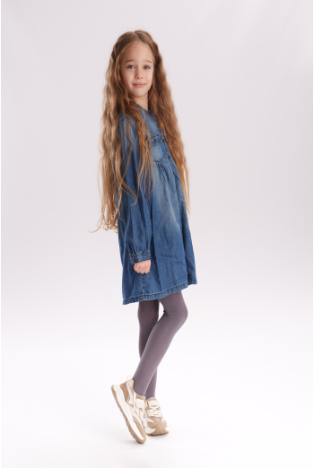 Дитячі однотонні колготки з мікрофібри Betty 80 den Giulia (grafite)