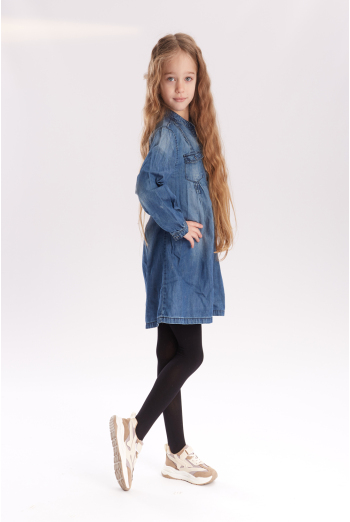 Дитячі однотонні колготки з мікрофібри Betty 80 den Giulia (nero)