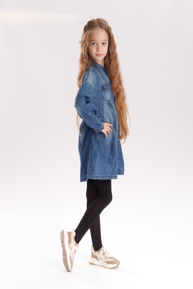 Дитячі однотонні колготки з мікрофібри Betty 80 den Giulia (nero)