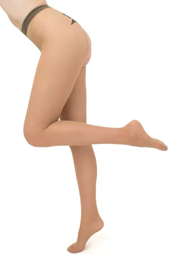 Колготки з еротичним вирізом Intimo favor 40 den model 1 Giulia (daino/nero)